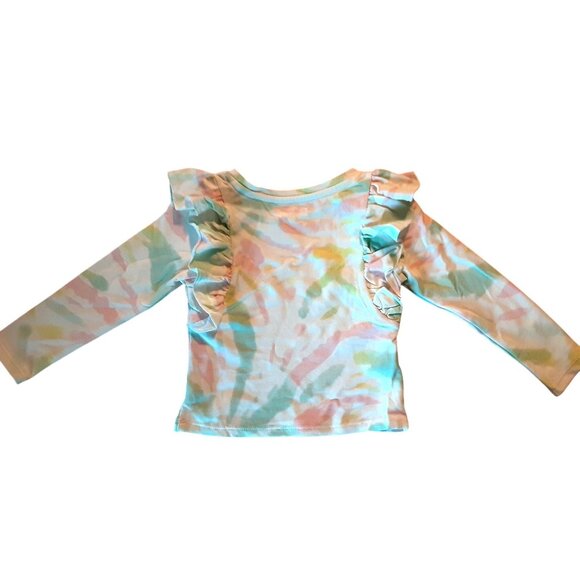 Grayson Mini Long Sleeve Toddler Top Size 3T Multicolored Cotton Blend Ruffled - Picture 2 of 5